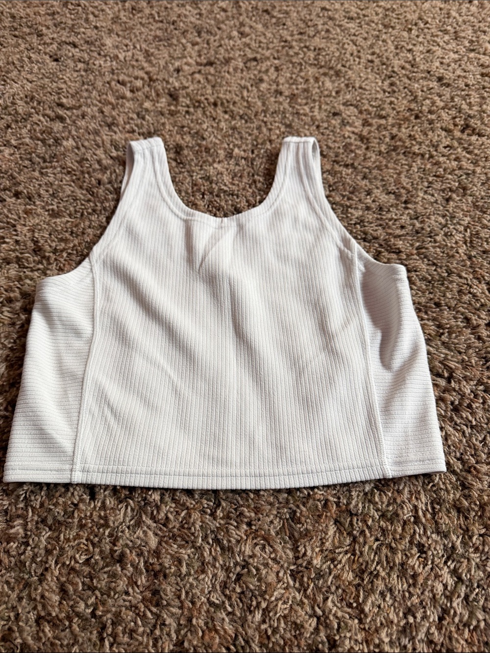 lululemon athletica White Rib-Knit Cropped Tank
